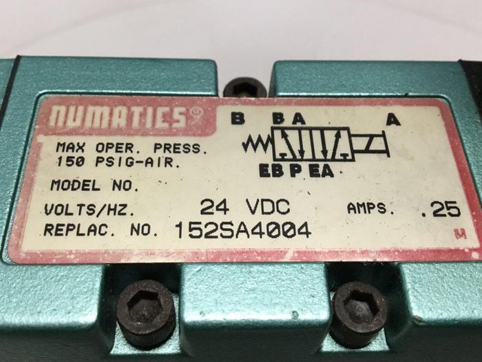 Used NUMATICS Valve 152SA4004 152RS100O016W #111318