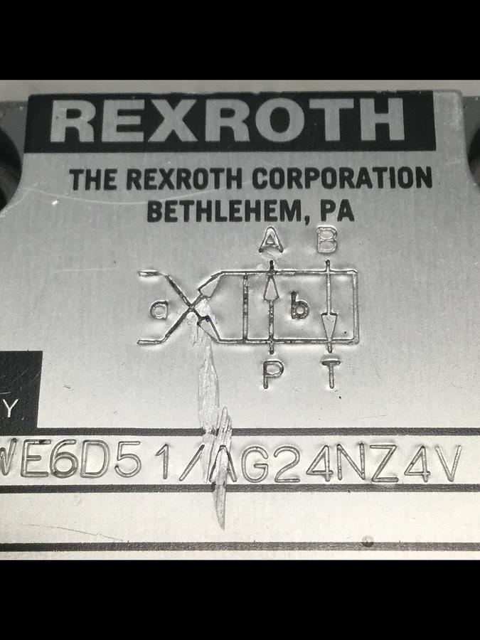 Used REXROTH Valve 4WE6D51AG24NZ4V Used