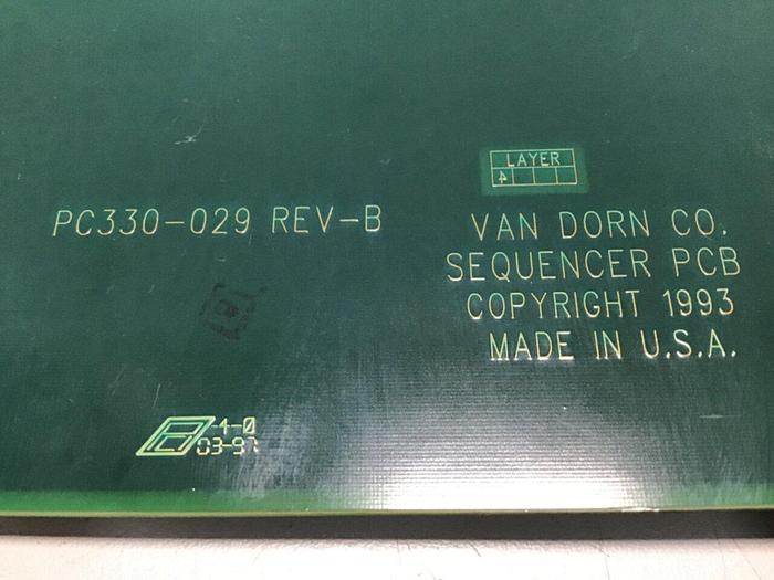 Used VAN DORN Sequencer Circuit Board PC330-029 330-029 Used