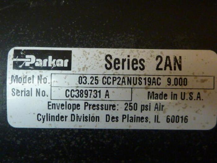 Used PARKER Cylinder 03.25 CCP2ANUS19AC 9.000 #32329