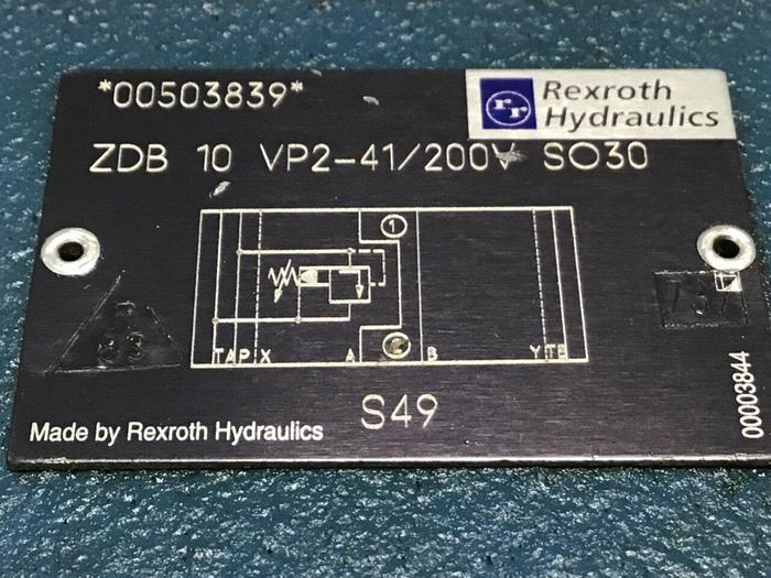Used REXROTH Valve ZDB 10 VP2-41/200V SO30 #132653