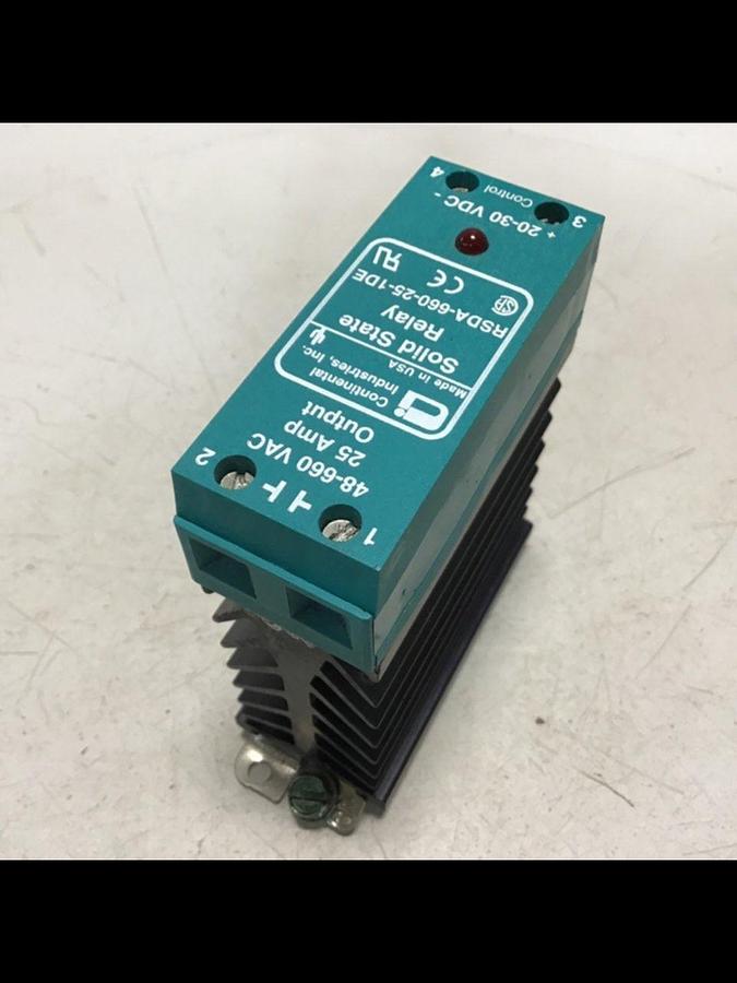 Used CONTINENTAL INDUSTRIES Solid State Relay RSDA-660-25-1DE Used
