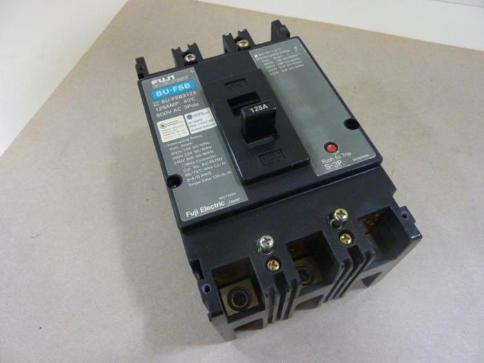 Used FUJI ELECTRIC 125 Amp Circuit Breaker BU-FSB3125 #48965