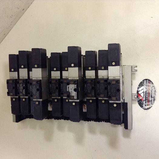 Used SMC Solenoid Valves w/ Manifold Assembly NVFS2600-5FZ #76618