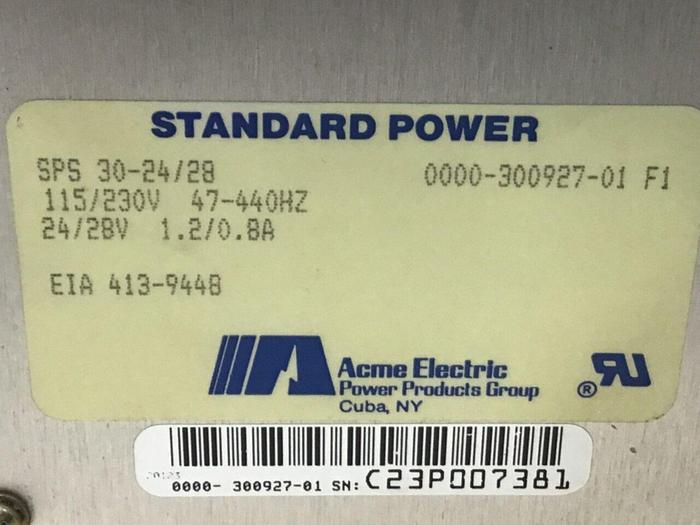 Used ACME ELECTRIC Power Supply SPS 30-24/28 #124484