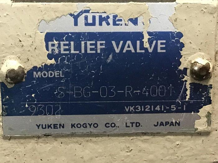Used YUKEN Valve w/gauge S-BG-03-R-4001 #137973