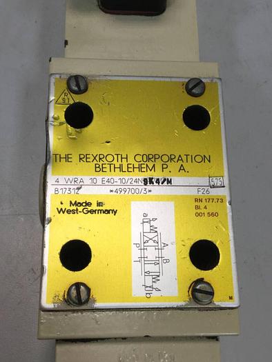 Used REXROTH Valve 4WRA10E401024N9K4M #97016
