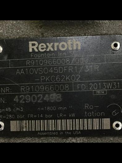 Used REXROTH Hydraulic Pump AA10VSO45DFR131R #108136