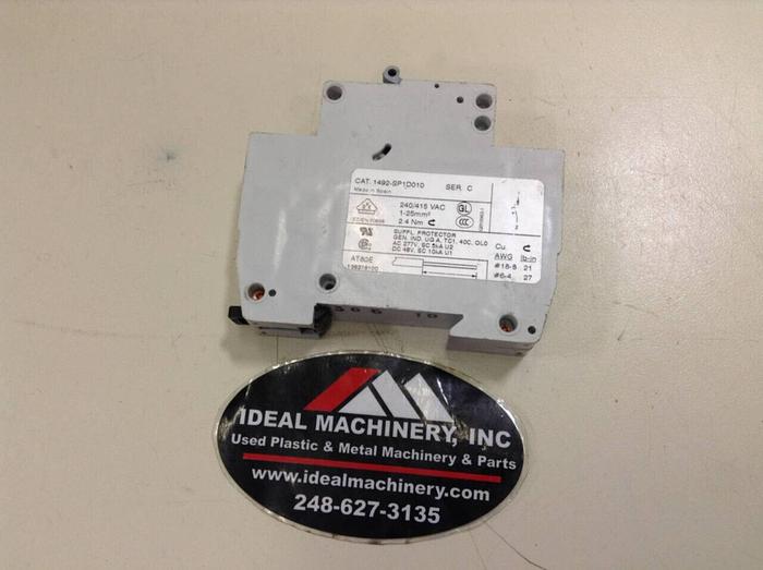 Used ALLEN BRADLEY 1 Amp Circuit Breaker 1492-SP1D010 SER C #75164
