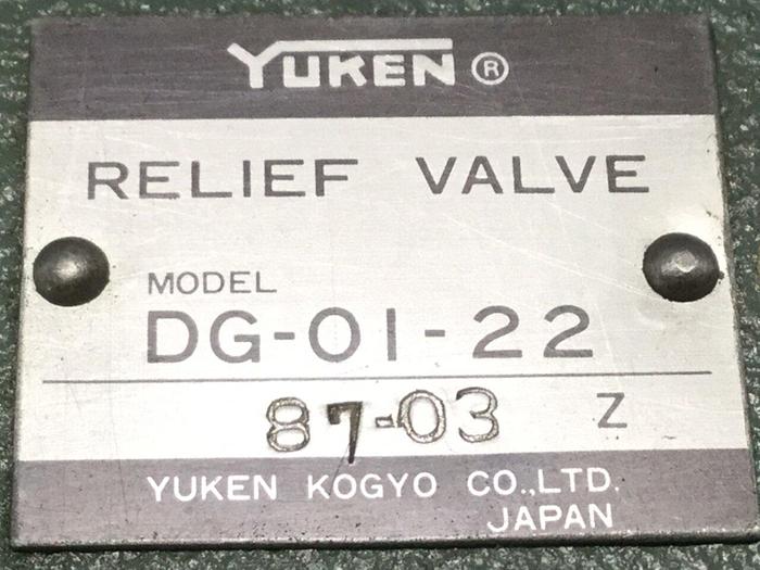 Used YUKEN Relief Valve DG-01-22 #102320