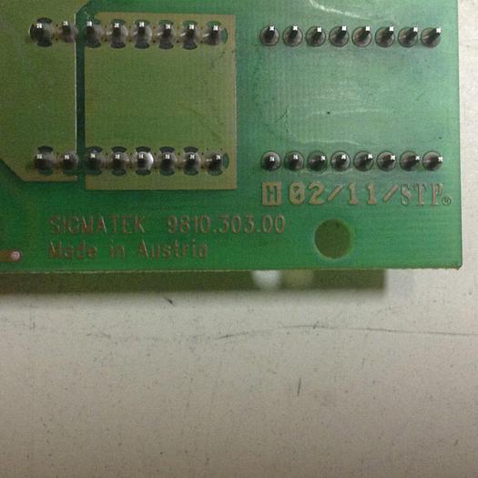Used SIGMATEK Circuit Board 9810.303.00 #85844