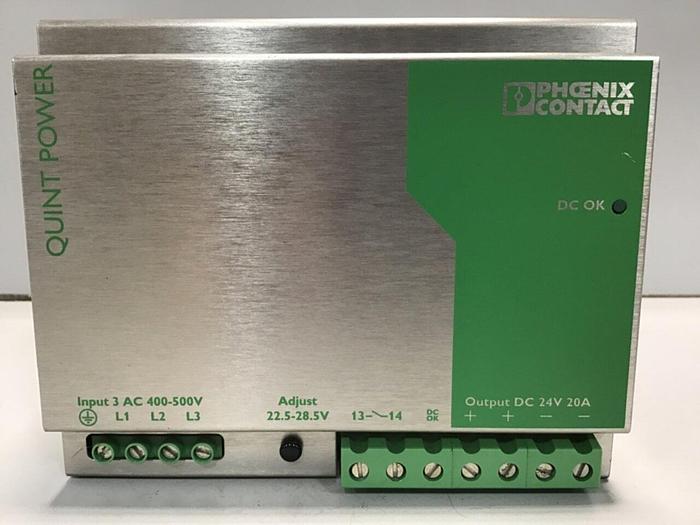 Used PHOENIX CONTACT Power Supply QUINT-PS-3X400-500AC/24DC/20 USED