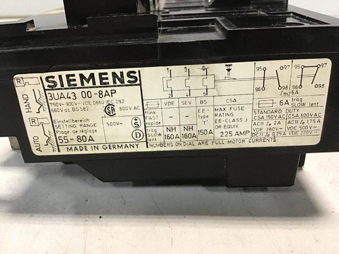 Used SIEMENS Relay 3UA4300-8AP #141374