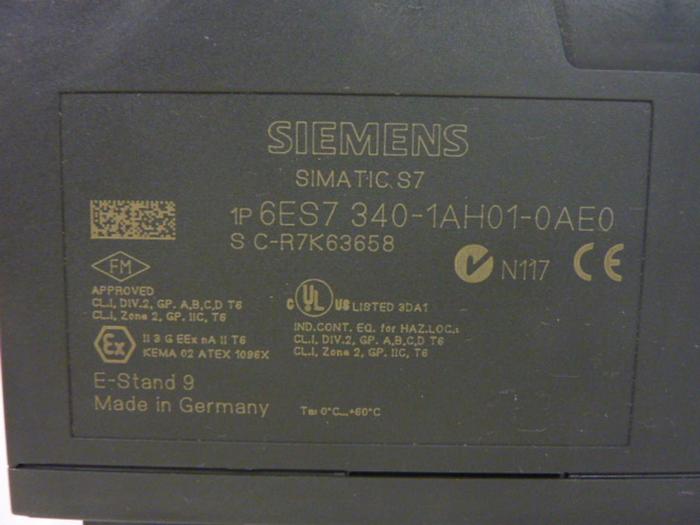 Used SIEMENS Processor Module 6ES7 340-1AH01-0AE0 #41889