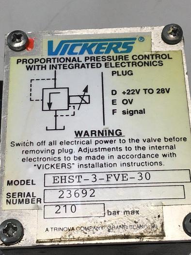 Used VICKERS Proportional Pressure Control Valve EHST-3-FVE-30 USED