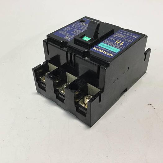 Used MITSUBISHI 15 Amp Circuit Breaker NF30-CS #93335