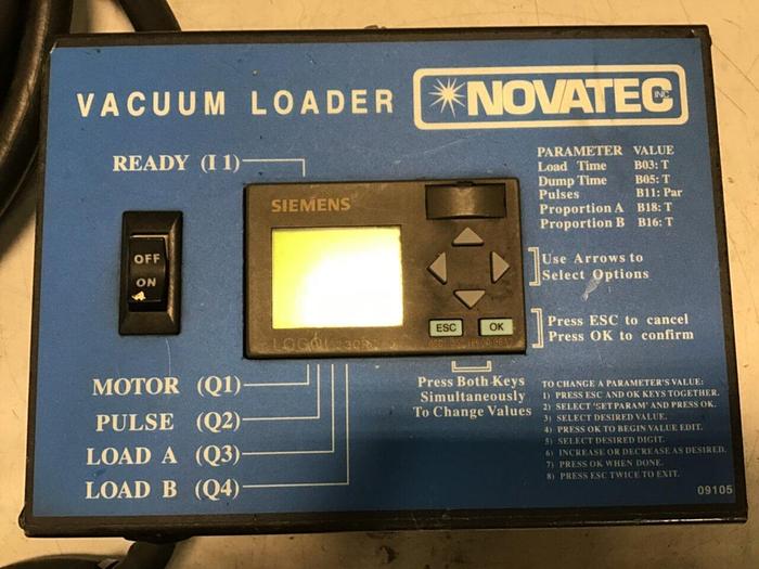 Used NOVATEC Vacuum Loader Control VL-5 CTRL #138366