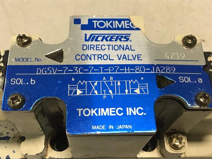 Used VICKERS Valve DG5V-7-3C-7T-P7-H-80-JA289 #130506