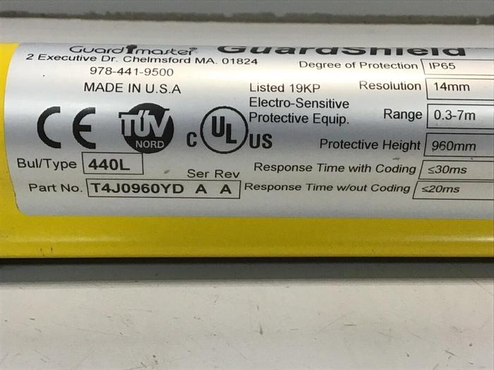 Used ALLEN BRADLEY Light Curtain T4J0960YD USED