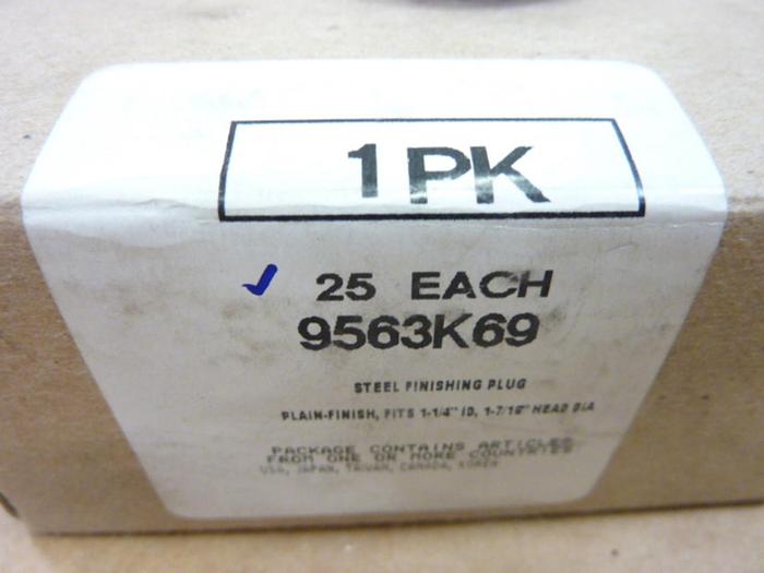 MCM ELECTRONICS Steel Finishing Plug 9563K69 NEW Box of 25