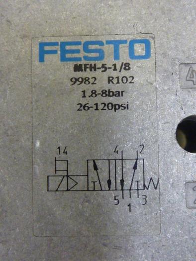 Used FESTO Solenoid Valve MFH-5-1/8 #59646