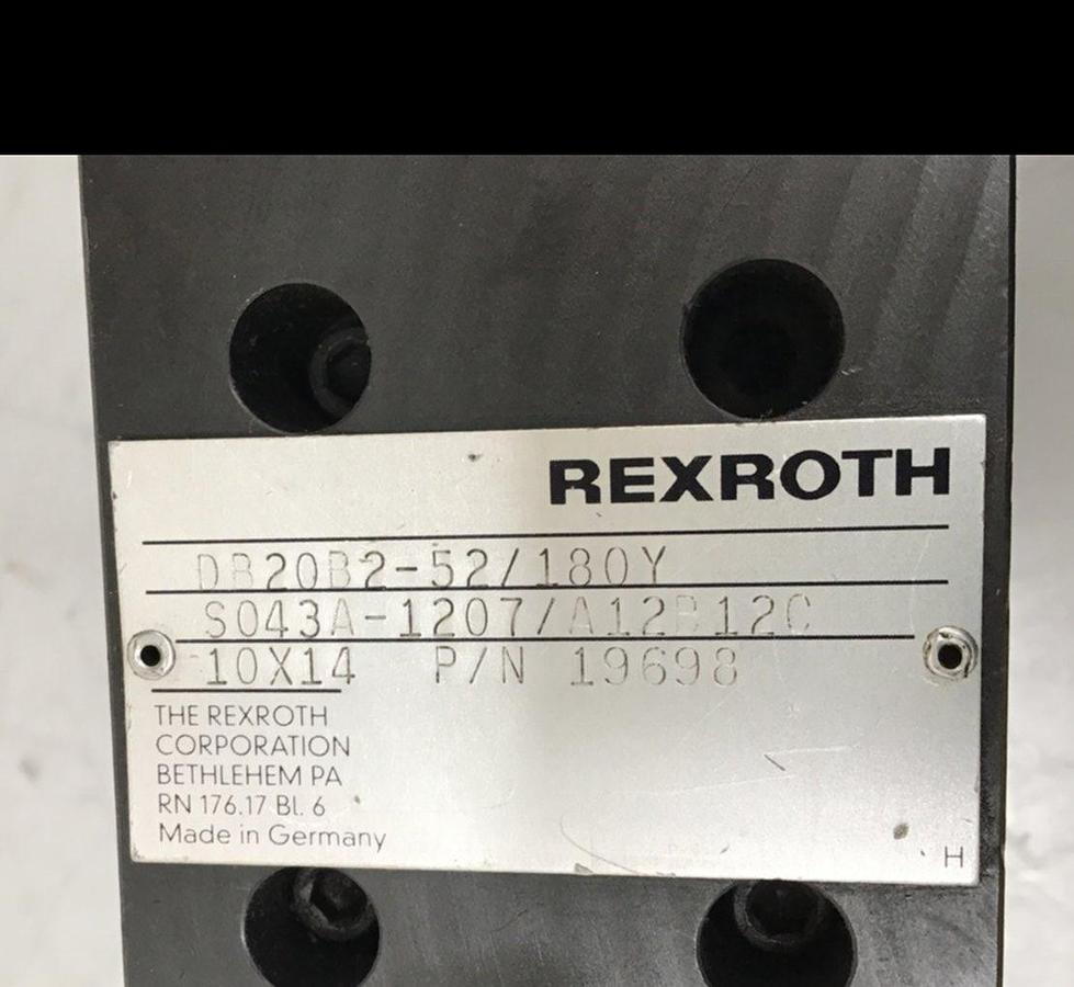 Used REXROTH Valve DB20B2-52/180Y USED