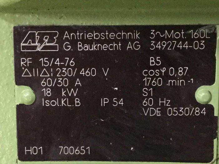 Used ANTRIEBSTECHNIK 24 HP Motor 3492744-03 Used