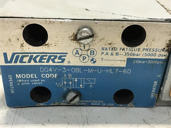 Used VICKERS Valve CG5060AFMUHL7110 #139818
