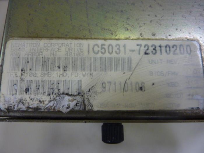 Used NEMATRON CORP Operator Interface IC5031-72310200 Used