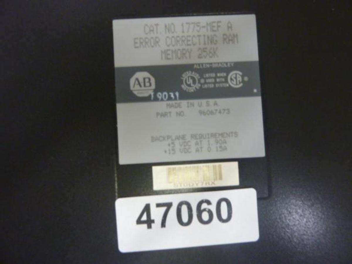 Used ALLEN BRADLEY Error Correcting Ram Memory 1775-MEF SER A #47060