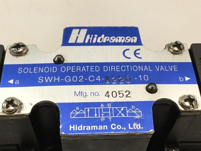 Used HIDRAMAN Solenoid Operated Directional Valve SWH-G02-C4-A220-10 #109304
