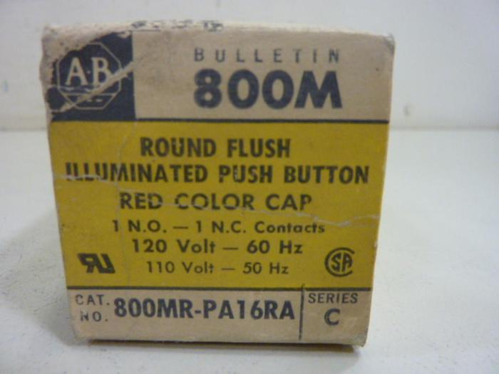 ALLEN BRADLEY Push Button 800MR-PA16 RED #54525