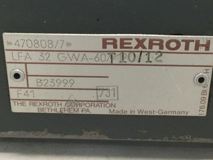 Used REXROTH Valve LFA32GWA60T1012 #105823