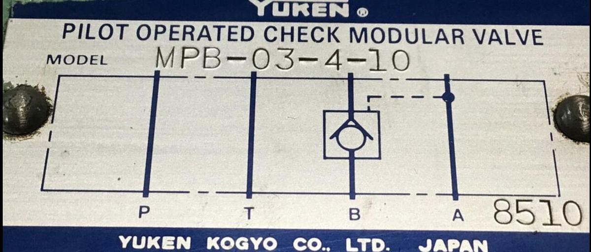 Used YUKEN Valve MPB-03-4-10 USED