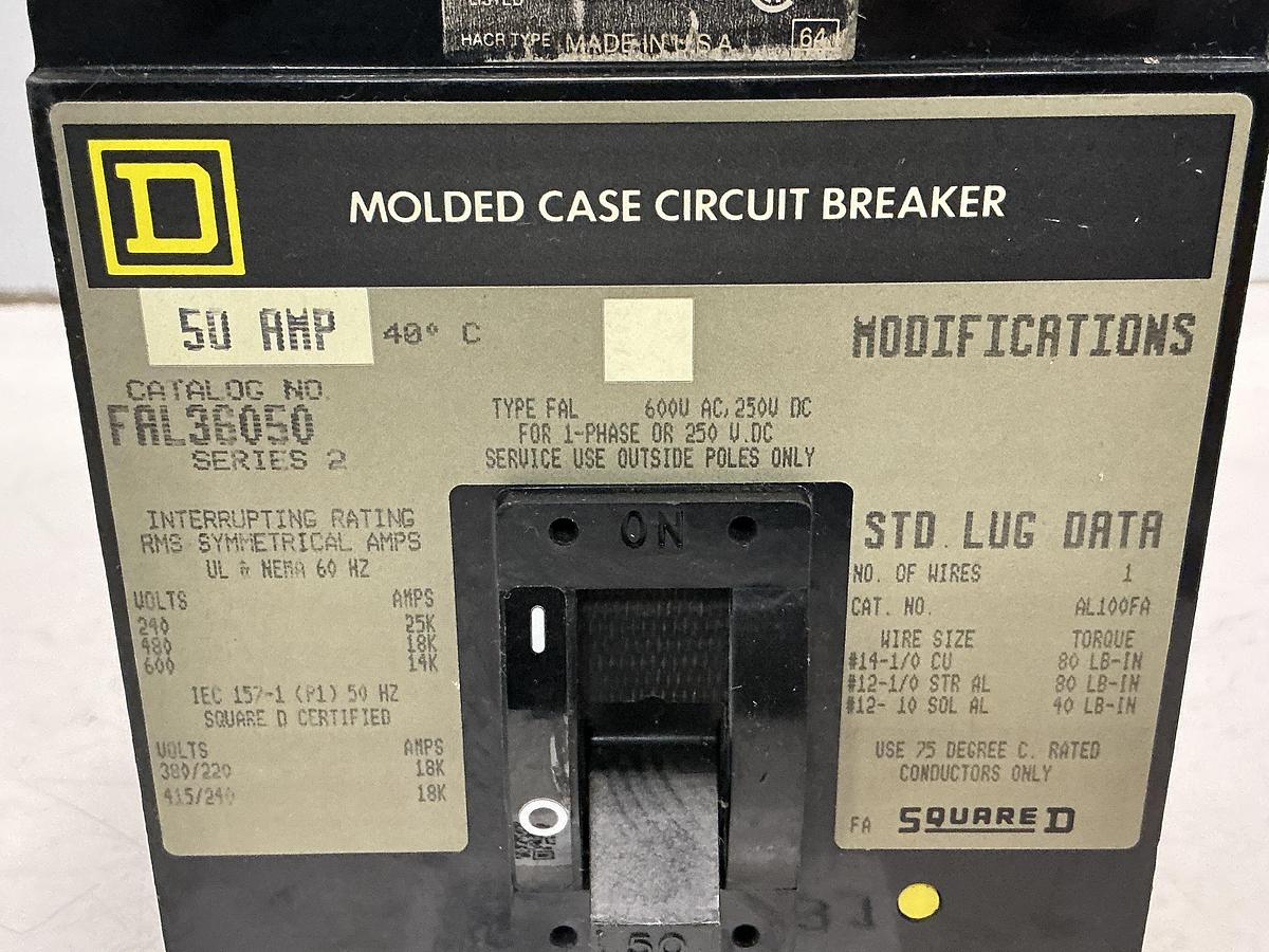 Used SQUARE D FAL36050