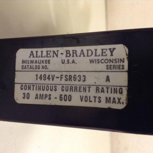Used ALLEN BRADLEY Fuse Block Trailer 1494V-FSR633 SER A #70217
