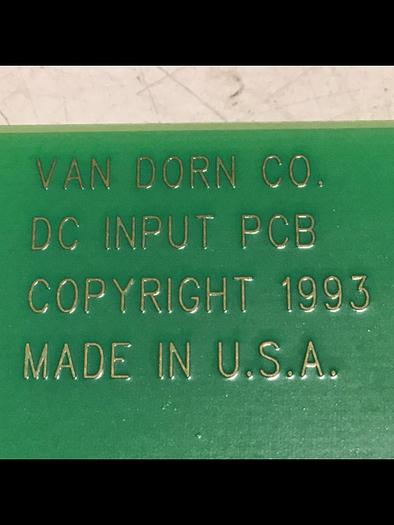 Used VAN DORN DC Input Board 330037 PC330-037 Used