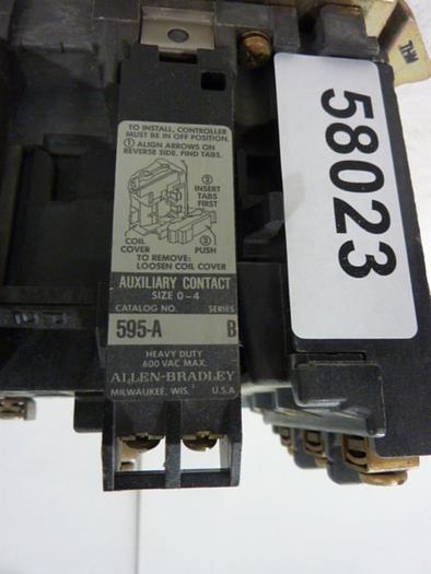 Used ALLEN BRADLEY Starter 509-AOD SER B W37 #58023