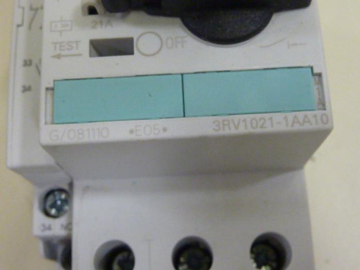 Used SIEMENS Motor Starter 3RV1 021-1AA10 #63787