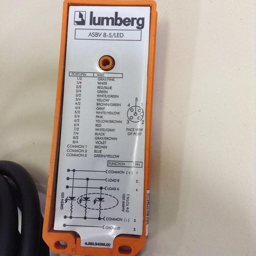 Used LUMBERG Sensor Distribution Box ASBV8-5/LED #79972