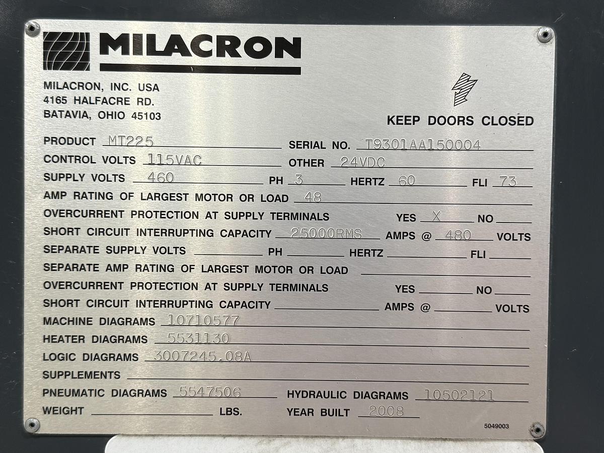 Used 2008 CINCINNATI MILACRON MT225 Used #149309