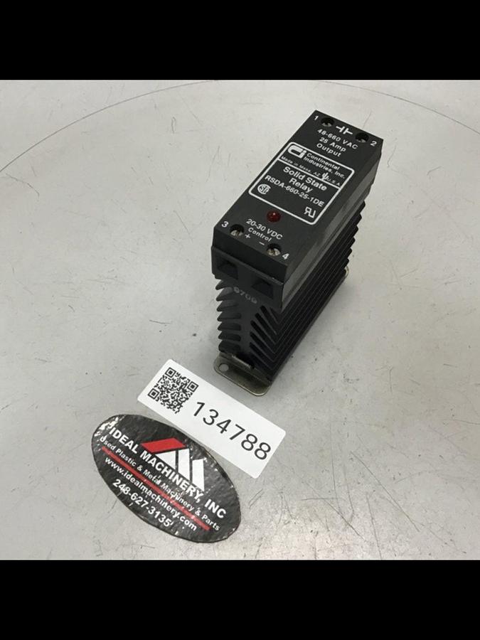 Used CONTINENTAL INDUSTRIES Solid State Relay RSDA-660-25-1DE USED
