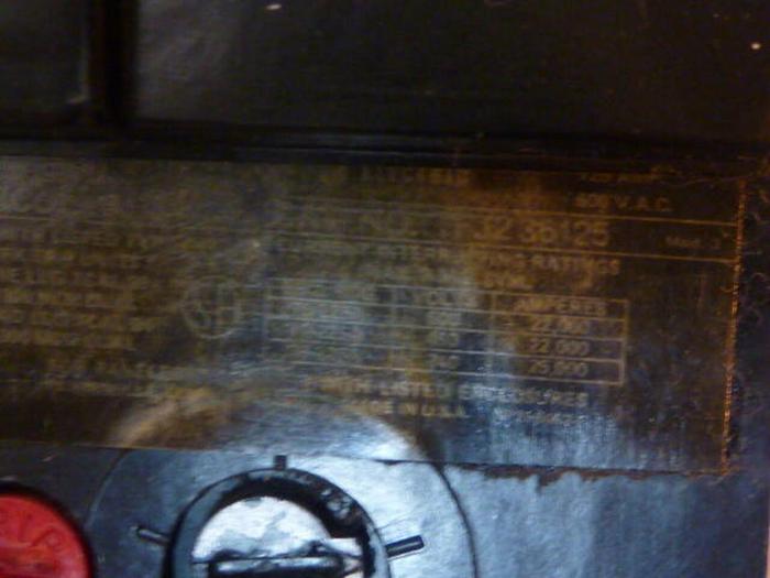 Used GENERAL ELECTRIC / GE 125 Amp Circuit Breaker TFJ236125 Used