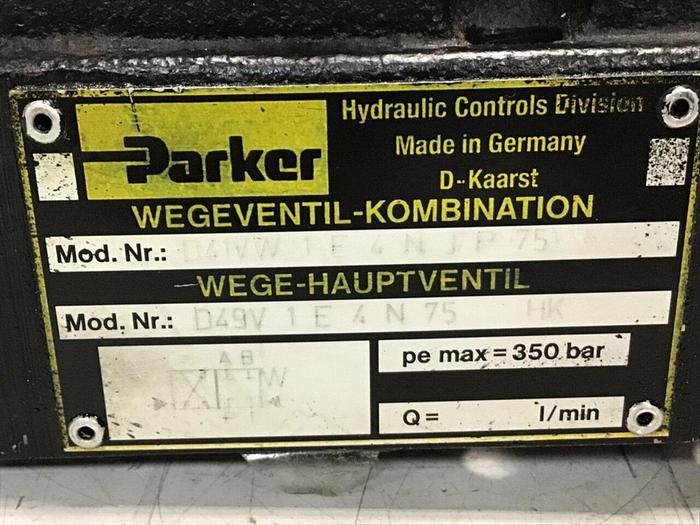 Used PARKER Valve D1VW4ENJP75 #130486