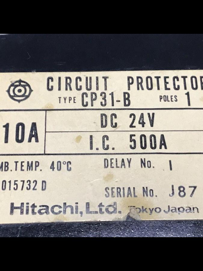 Used HITACHI Circuit Protector 10 Amp CP31-B 10 AMP USED