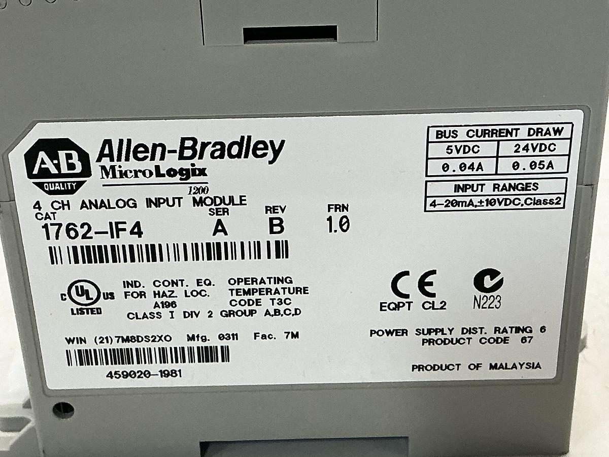 Used ALLEN BRADLEY 1766-L32BWA SER B