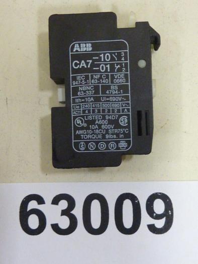 Used ABB Auxiliary Contact CA7-10 #63009