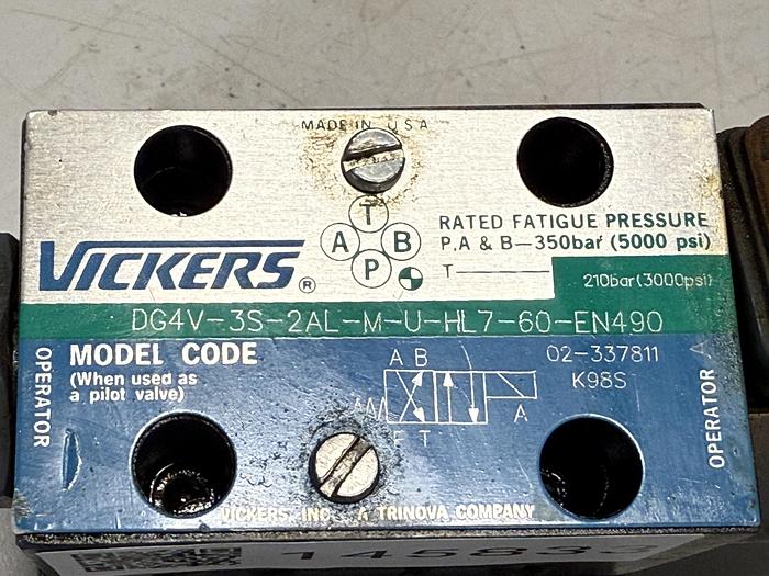 Used VICKERS DG4V-3S-2AL-M-U-HL7-60-EN490