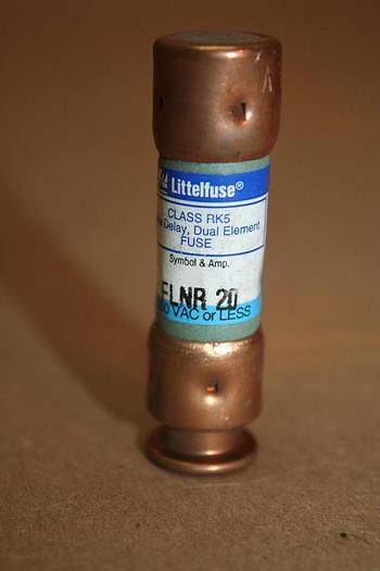 Used LITTELFUSE 20 Amp Fuse FLNR-20 #26941