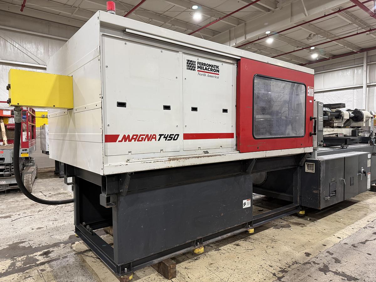 Used 2002 FERROMATIK MILACRON 450 Ton Injection Molding Machine MT450-54 USED #151853